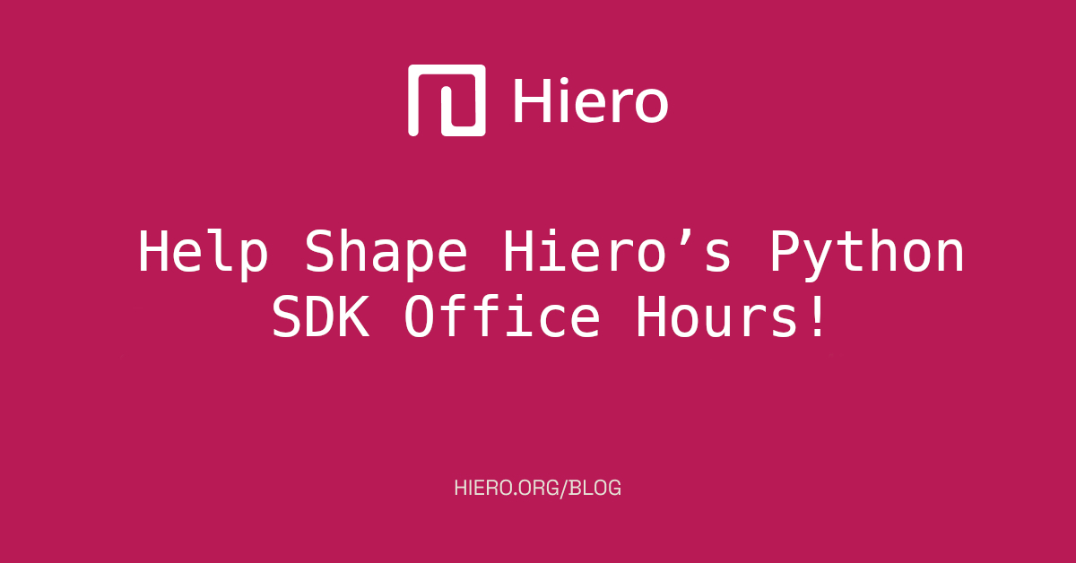Hiero Python SDK – Announcing Release v0.1.3